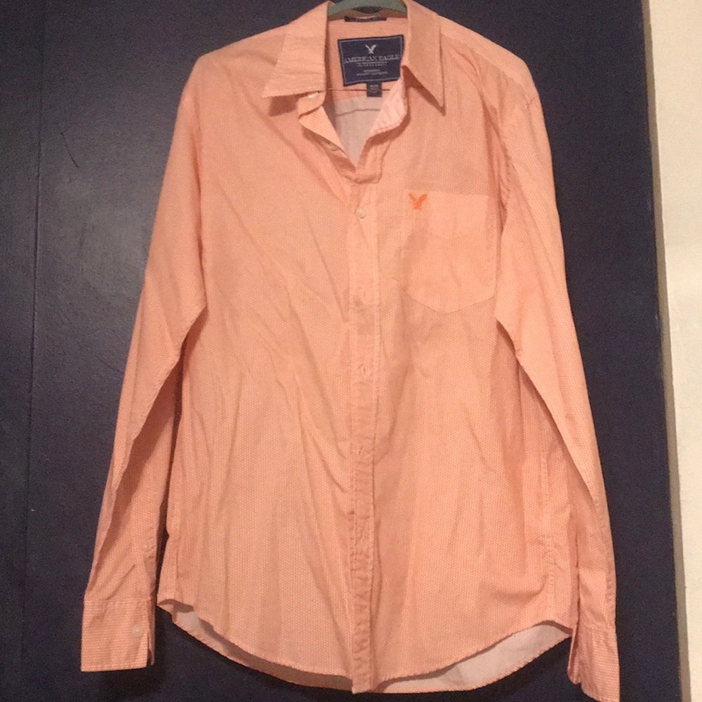 American Eagle men’s orange button down